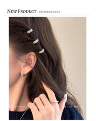 Round metal hair buckle bangs hairpin female forehead side clip rhinestone hairpin headdress