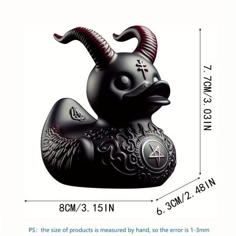1pc Satanic Duck Collectible Figurine Desk Decoration, No Battery Required, 9cm/3.54in Party Decor