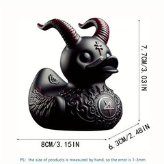 1pc Satanic Duck Collectible Figurine Desk Decoration, No Battery Required, 9cm/3.54in Party Decor