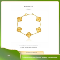 Versatile four-leaf clover K gold-plated niche simple fashion bracelet fashionable light luxury exquisite temperament