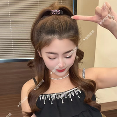 2025 new Korean color rhinestone bangs side clip temperament advanced all-match broken hairpin fixed