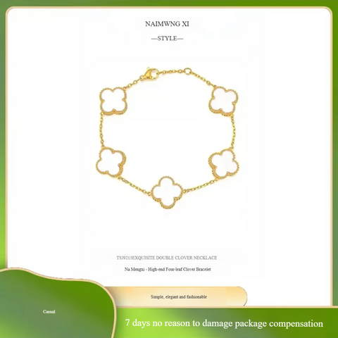 Versatile four-leaf clover K gold-plated niche simple fashion bracelet fashionable light luxury exquisite temperament