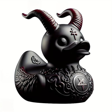 1pc Satanic Duck Collectible Figurine Desk Decoration, No Battery Required, 9cm/3.54in Party Decor